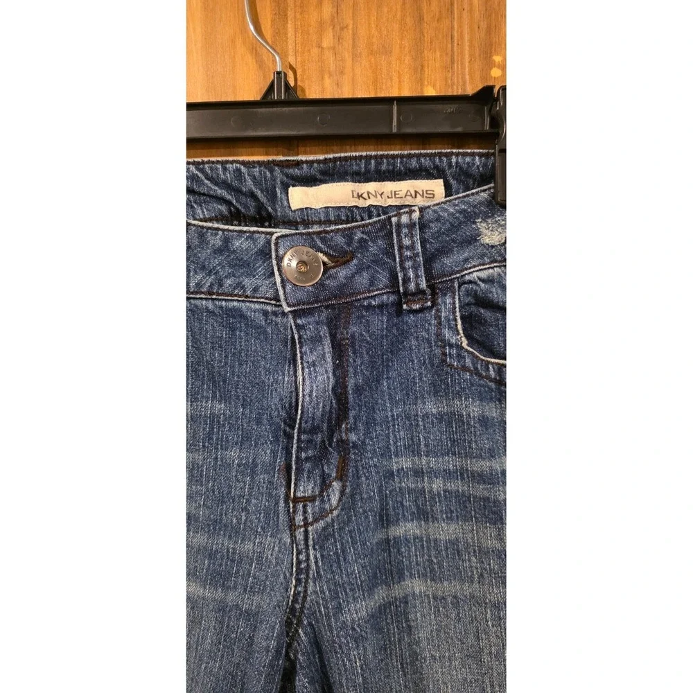 Dkny Jeans Straight Leg Jeans Womens 12 Bue‎ Denim Five Pockets Comfort Outdoor